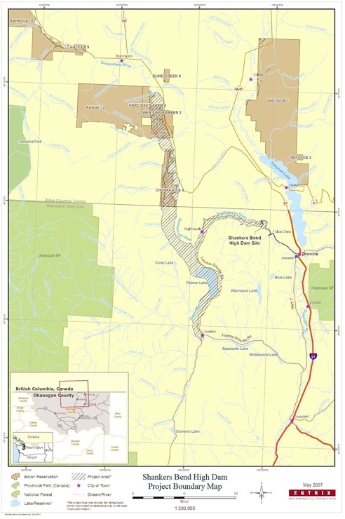 Shankers Bend Impact Area Enlarged View